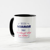 Spiegelreflexions-Mindset Motivationsdesign Tasse (Vorderseite Links)