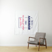 Spiegelreflexions-Mindset Motivationsdesign Wandteppich (Beispiel (Horizontal))