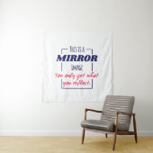 Spiegelreflexions-Mindset Motivationsdesign Wandteppich (Beispiel)
