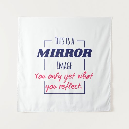 Spiegelreflexions-Mindset Motivationsdesign Wandteppich (Vorderseite)