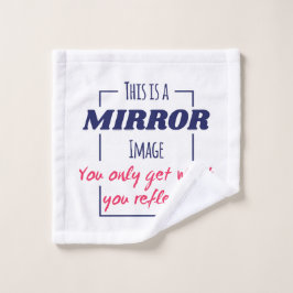 Spiegelreflexions-Mindset Motivationsdesign Waschlappen