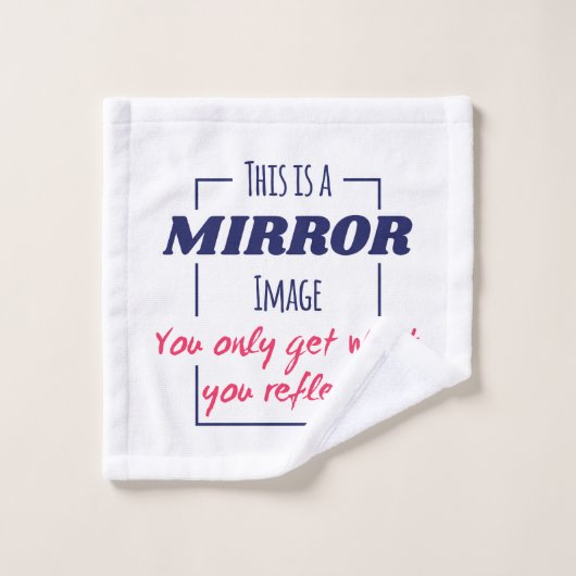 Spiegelreflexions-Mindset Motivationsdesign Waschlappen (Waschlappen)