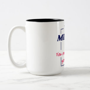 Spiegelreflexions-Mindset Motivationsdesign Zweifarbige Tasse