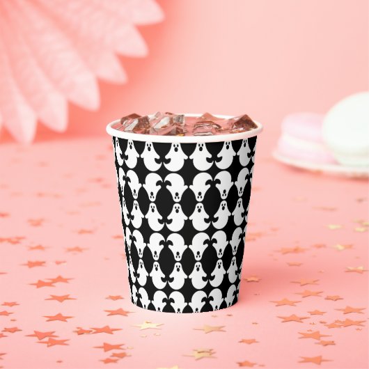 Spiegelrored Ghost Pattern Paper Cup Pappbecher (Insitu)