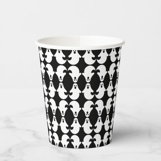 Spiegelrored Ghost Pattern Paper Cup Pappbecher (Links)