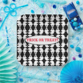 Spiegelrored Ghost Pattern Square Papierplatte Pappteller (Party)