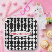 Spiegelrored Ghost Pattern Square Papierplatte Pappteller (Party)