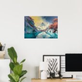 Spiegelsee in den Bergen Poster (Heimbüro)