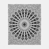 Spiegelsymmetrisches Mandala Fleecedecke (Vorderseite)