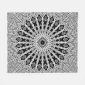 Spiegelsymmetrisches Mandala Fleecedecke (Vorderseite (Horizontal))