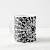 Spiegelsymmetrisches Mandala Kaffeetasse (Vorderseite Links)
