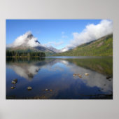 Spiegelung am Two Medicine Lake Poster (Vorne)