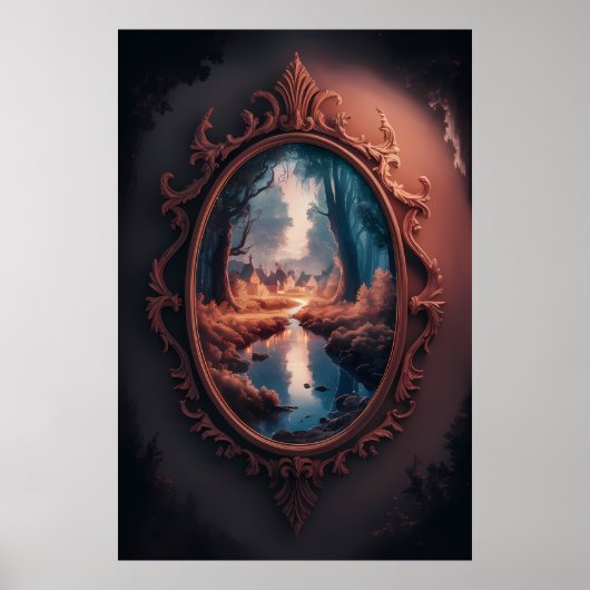 Spiegelung an der Verzauberung Poster (Vorne)