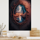 Spiegelung an der Verzauberung Poster (Küche)