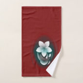 Spiegelung der weißen Blume Badhandtuch Set (Handtuch)