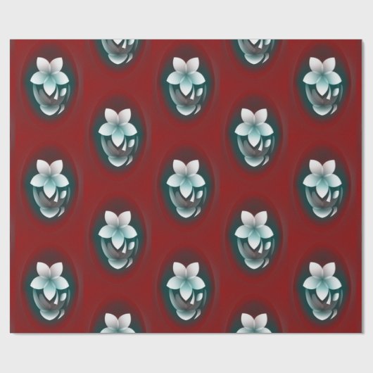 Spiegelung der weißen Blume Geschenkpapier (Flach)