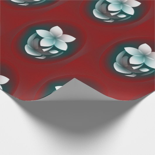 Spiegelung der weißen Blume Geschenkpapier (Ecke)