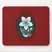 Spiegelung der weißen Blume Mousepad (Vorne)