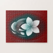 Spiegelung der weißen Blume Puzzle (Horizontal)