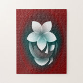 Spiegelung der weißen Blume Puzzle (Vertikal)