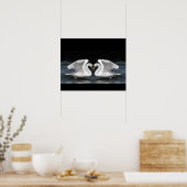 Spiegelung des schwachen Fotos durch schmales Weiß Poster (Küche)