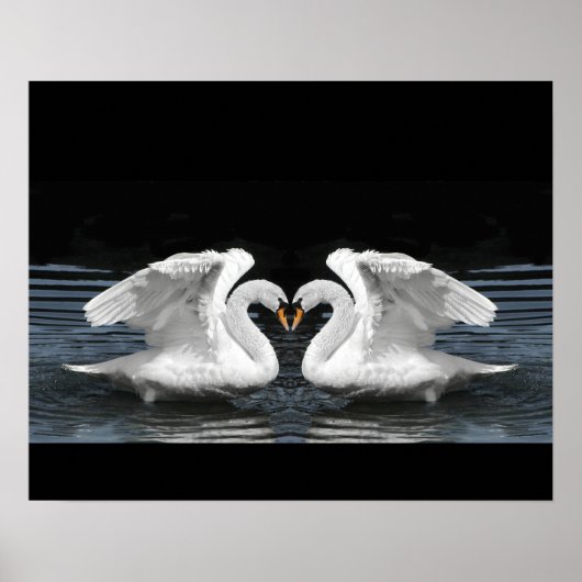Spiegelung des schwachen Fotos durch schmales Weiß Poster (Vorne)