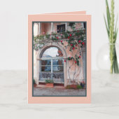 SPIEGELUNG DES SEES IN FENSTER/SEE-COMO KARTE (Vorderseite)