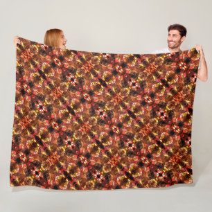 Spiegelung roter Dreiecke mit schrägen Formen Fleecedecke