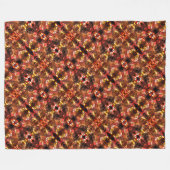 Spiegelung roter Dreiecke mit schrägen Formen Fleecedecke (Vorderseite (Horizontal))