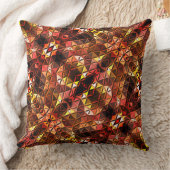 Spiegelung roter Dreiecke mit schrägen Formen Kissen (Decke)