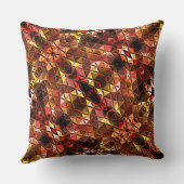 Spiegelung roter Dreiecke mit schrägen Formen Kissen (Rückseite)