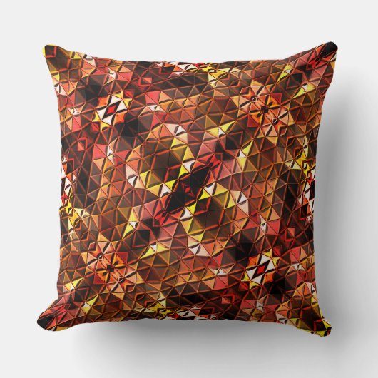 Spiegelung roter Dreiecke mit schrägen Formen Kissen (Vorderseite)
