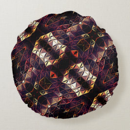 Spiegelung von Dreiecken, die seltsame Formen erze Rundes Kissen