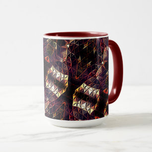 Spiegelung von Dreiecken, die seltsame Formen erze Tasse