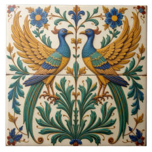Spiegelung von Peacocks Untersetzer Keramik Tile