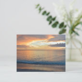 Spiegelungen bei Sonnenuntergang im Wasser Postkarte (Stehend Vorderseite)