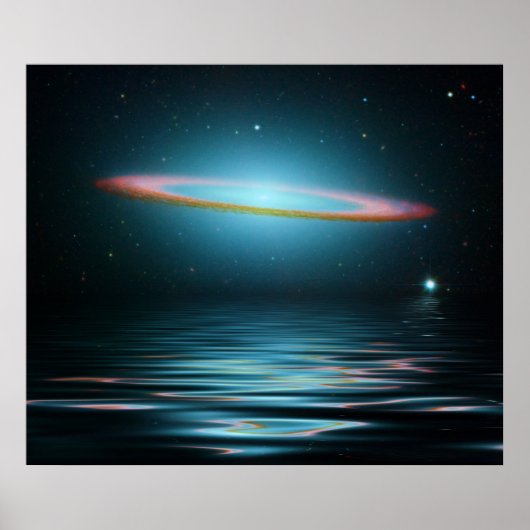 Spiegelungen der Sombrero Galaxie Poster (Vorne)