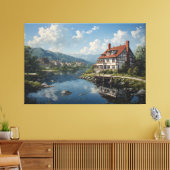 Spiegelungen der Stille Leinwanddruck (Insitu (Wohnzimmer))