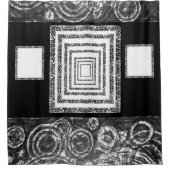 Spiegelweiße, schwarze Duschvorhänge Duschvorhang (Vorderseite)