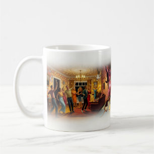 Spiegelwelt-Party-Nacht Auf dem Kopf stehende Tass Kaffeetasse