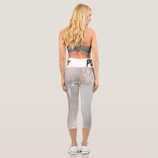 Spiegennetz inspiriert Hochwaisted Capris (Rückseite)