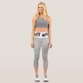 Spiegennetz inspiriert Hochwaisted Capris (Vorderseite)