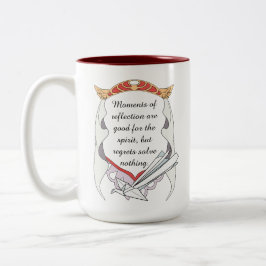 Spiegle dich, aber bereue nicht Inspirierender Bec Zweifarbige Tasse