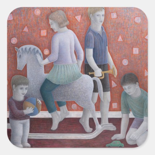 Spiel 2010 quadratischer aufkleber (Vorderseite)