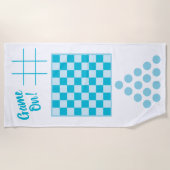 Spiel an! Badetuch, Schachbrett verschalen, tic Strandtuch (Vorderseite)