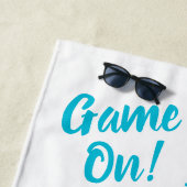 Spiel an! Badetuch, Schachbrett verschalen, tic Strandtuch (Beispiel)