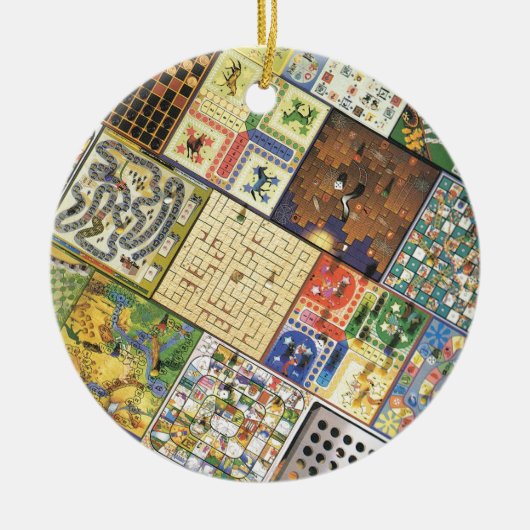 Spiel an!  Brettspiele Keramik Ornament (Vorne)