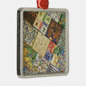 Spiel an!  Brettspiele Silbernes Ornament (Rechts)