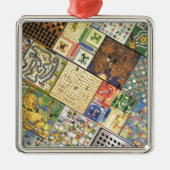 Spiel an!  Brettspiele Silbernes Ornament (Vorne)