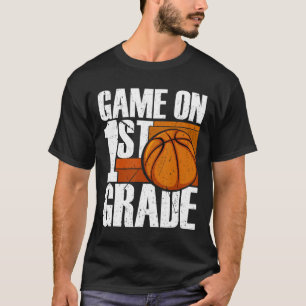 Spiel auf 1. Klasse Basketball zurück zur Schule T-Shirt